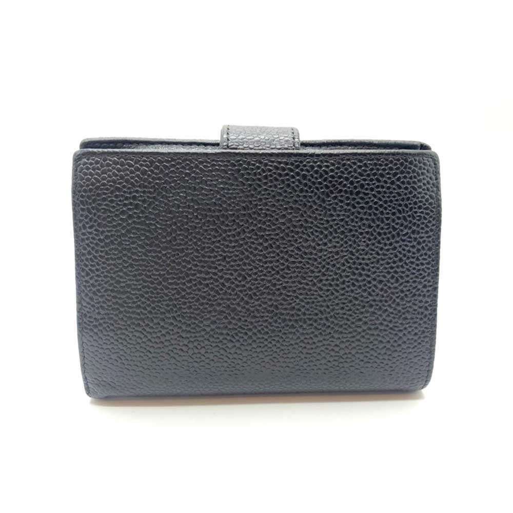 CHANEL Authentic Black Caviar Leather Logo Wallet - Picture 2 of 7